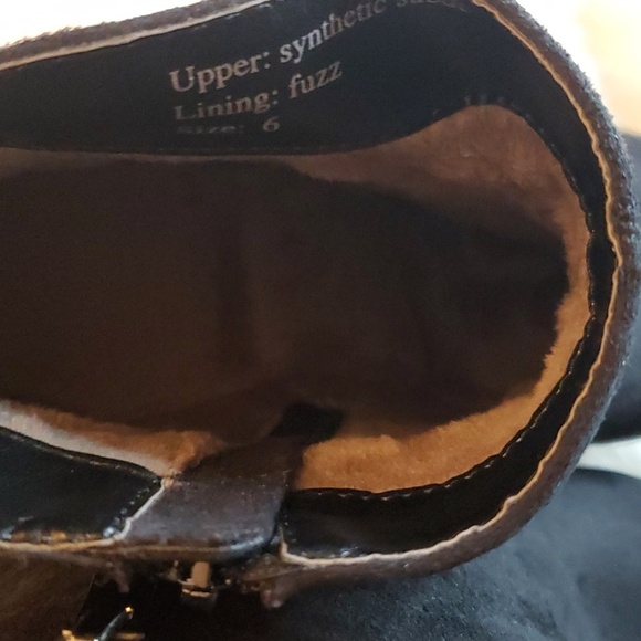 NEW Women’s Black Synthetic Suede Celtics Ankle Boots,Green Rhinestone Wedge - Picture 4 of 11